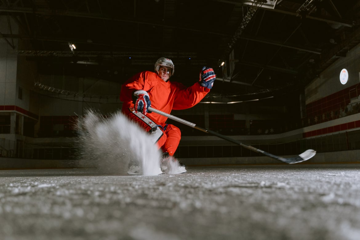 Hockey Player Skating